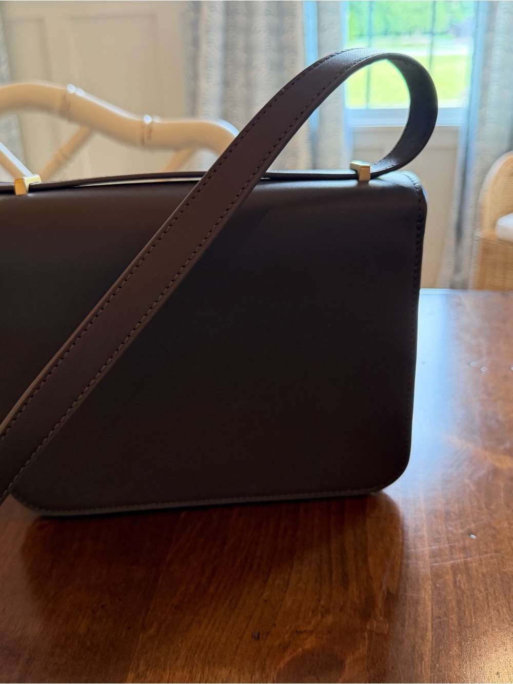Quince Italian Leather Box Shoulder Bag - Picture 9 of 10